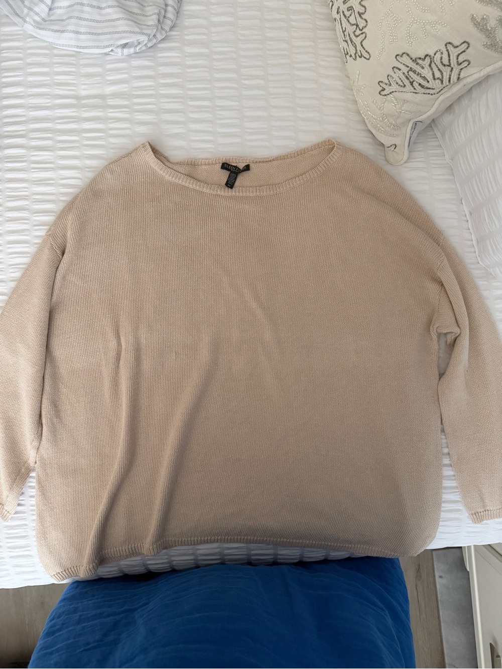 Eileen Fisher Lightweight Beige Sweater